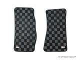 Datsun 240/260/280ZX Checkered Race Floor Mats - Dark Grey (Front Only)