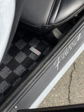 Datsun 240/260/280ZX Checkered Race Floor Mats - Dark Grey (Front Only)