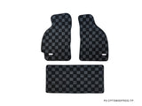 Toyota MR-2 (SW20) 90-95 Checkered Race Floor Mats - Dark Grey