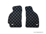 Toyota MR-2 (SW20) 90-95 Checkered Race Floor Mats - Dark Grey