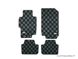 Acura TSX (CL9) 03-07 Checkered Race Floor Mats - Dark Grey
