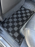 Lexus GX470 (UZJ120) 03-09 Checkered Race Floor Mats - Dark Grey