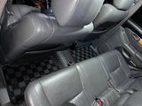 Lexus GX470 (UZJ120) 03-09 Checkered Race Floor Mats - Dark Grey