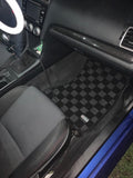 Subaru WRX / STI 15-20 (VAF) Checkered Race Floor Mats - Dark Grey