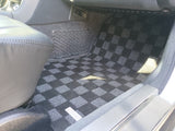 Mercedes Benz E-Class (W210) 96-02 Checkered Race Floor Mats - Dark Grey