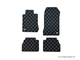 Mercedes Benz E-Class (W210) 96-02 Checkered Race Floor Mats - Dark Grey