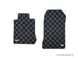 Mercedes Benz E-Class (W210) 96-02 Checkered Race Floor Mats - Dark Grey