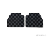 Mercedes Benz E-Class (W210) 96-02 Checkered Race Floor Mats - Dark Grey