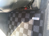 Mercedes Benz E-Class (W210) 96-02 Checkered Race Floor Mats - Dark Grey