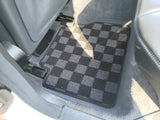Mercedes Benz E-Class (W210) 96-02 Checkered Race Floor Mats - Dark Grey