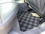 Mercedes Benz E-Class (W210) 96-02 Checkered Race Floor Mats - Dark Grey