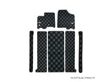 Toyota Sienna 11-20 (XL30) Checkered Race Floor Mats - Dark Grey (7 Seater)