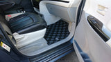 Toyota Sienna 11-20 (XL30) Checkered Race Floor Mats - Dark Grey (8 Seater)