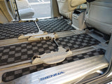 Toyota Sienna 11-20 (XL30) Checkered Race Floor Mats - Dark Grey (8 Seater)