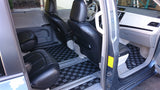 Toyota Sienna 11-20 (XL30) Checkered Race Floor Mats - Dark Grey (8 Seater)