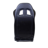 Reclinable Racing Seat - Black Leather w/ White Stitching & NRG Logo