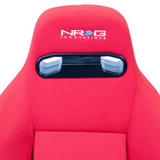 Type R Reclinable Racing Seat - Red Cloth w/ Red Stitching & NRG Logo