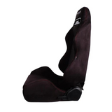 Type R Reclinable Racing Seat - Black Suede w/ Red Stitching & NRG Logo