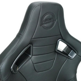 Reclinable Racing Seat - Omega Vegan Leather w/ Black Carbon Vinyl Embossed NRG Logo