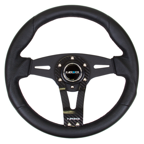 320mm Steering Wheel w/ Carbon Fiber Center Spoke