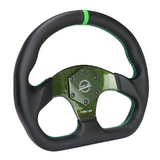 320mm Flat Bottom Carbon Fiber Steering Wheel w/ Colored Center