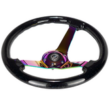 350mm 3" Deep Woodgrain Steering Wheel