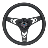 330mm 1" Deep Aluminum Steering Wheel w/ Arrow Cutout