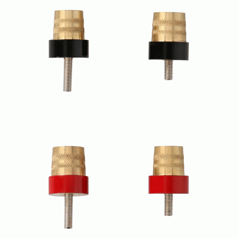 X AUTOHAUX - 2 Paires De Connecteurs De Borne Batterie M5 En Laiton - Universel Voiture, Bateau, Camping-car
