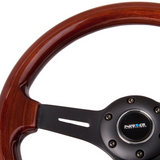 330mm 1" Deep Classic Woodgrain Steering Wheel