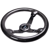 350mm 3" Deep Carbon Fiber Steering Wheel
