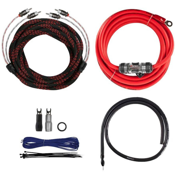 4 AWG Amp Kit - 2400 Watts w/ RCA Cable - V12