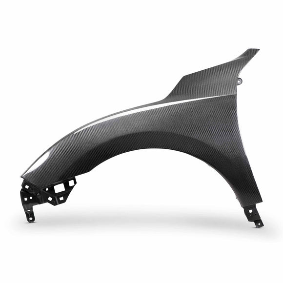 thumbnail image 2 of Carbon Fiber Look Front Fender Side Vent Trim Covers For Honda Civic 2016-2021 (2Pcs) – XHMotor Gloss Black 2 of 6