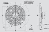 14in Medium Profile Fan (Puller, Straight) 1274 CFM