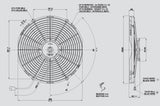 14in Medium Profile Fan (Pusher, Straight) 1280 CFM