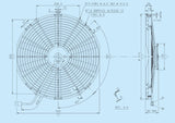 16in Medium Profile Fan (Puller, Straight) 1604 CFM