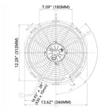 13in High Performance Fan (Pusher, Curved) 1682 CFM