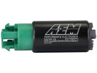 AEM 340lph E85-Compatible High Flow In-Tank Fuel Pump (65mm with hooks, Offset Inlet)