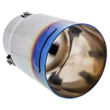 DC Sports Polished Stainless Universal Bolt On Exhaust Slant Cut Tip (2.87 Inlet 3.5" Outlet)